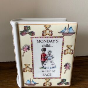 Royal Worcester Days of the Week Child’s Money Bank … Monday’s Child